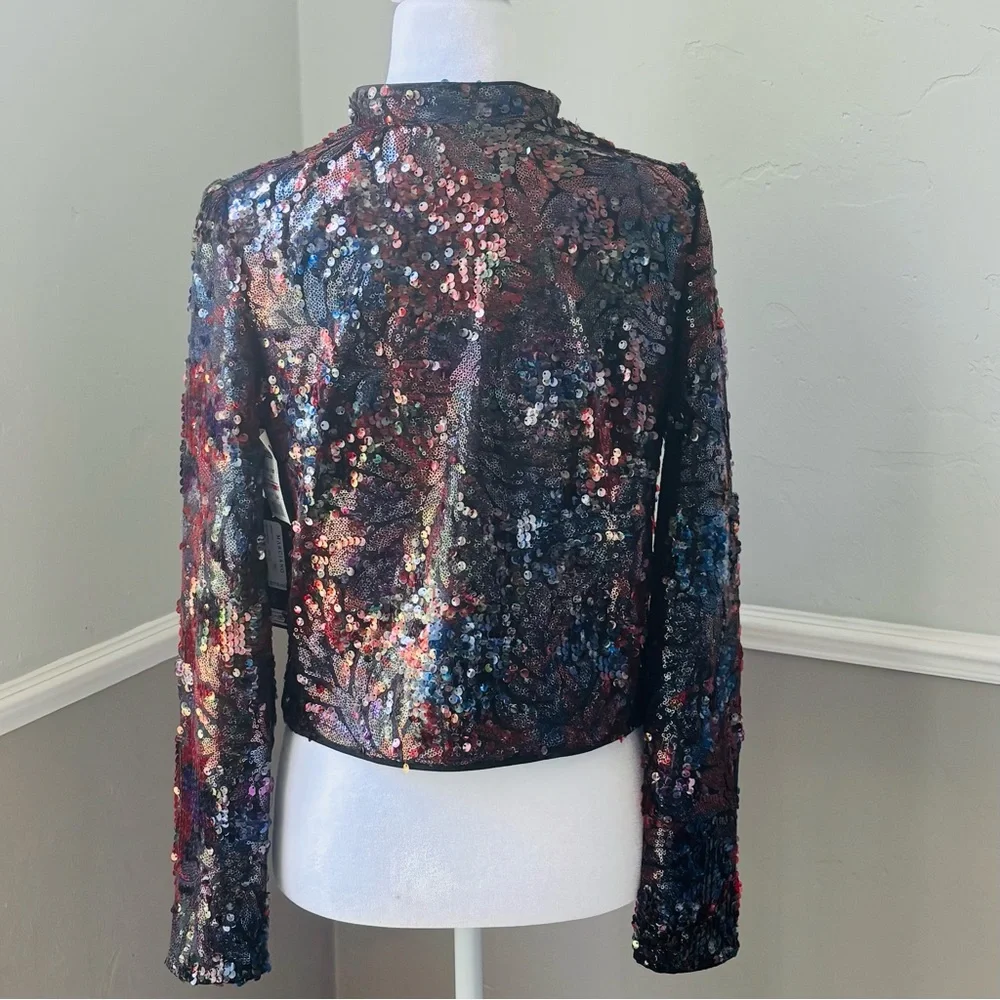 Guess by Marciano Multicolor Sequin Bomber Jacket - Picture 3 of 7